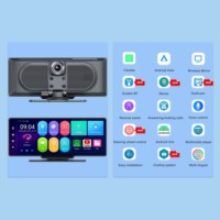2024 nouveau 10.26 pouces Android 10 4 + 64G sans fil Carplay double objectif Dashcam 1080P prise en charge 3G/4G Sim D Radio lecteur Mp5