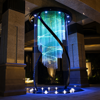 Rideau d'eau interactif pour hall d'hôtel, centre commercial, acier inoxydable SUS304