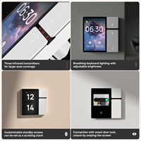 Panneau de commande intelligent MOES Tuya WiFi avec écran de 3,5 pouces, 3 relais, 3 boutons physiques, télécommande IR, hub Bluetooth Sigmesh intégré