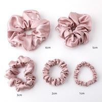 Élastique à cheveux en soie de mûrier, 4 largeurs (6cm, 5cm, 3cm, 1cm), finition satinée, plusieurs couleurs, logo personnalisé, vente en gros