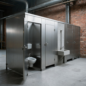 Toilettes portables en acier à faible consommation d'eau pour camping, préfabriquées, mobiles, pour les terminaux de navires de croisière et les régions à eau limitée - Product Image 4