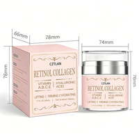 Krim Malam Organik Label Pribadi Anti-Kerut Pemutih Wajah Pencerah Pelembap Retinol Tone Utama Anti-Penuaan Kolagen