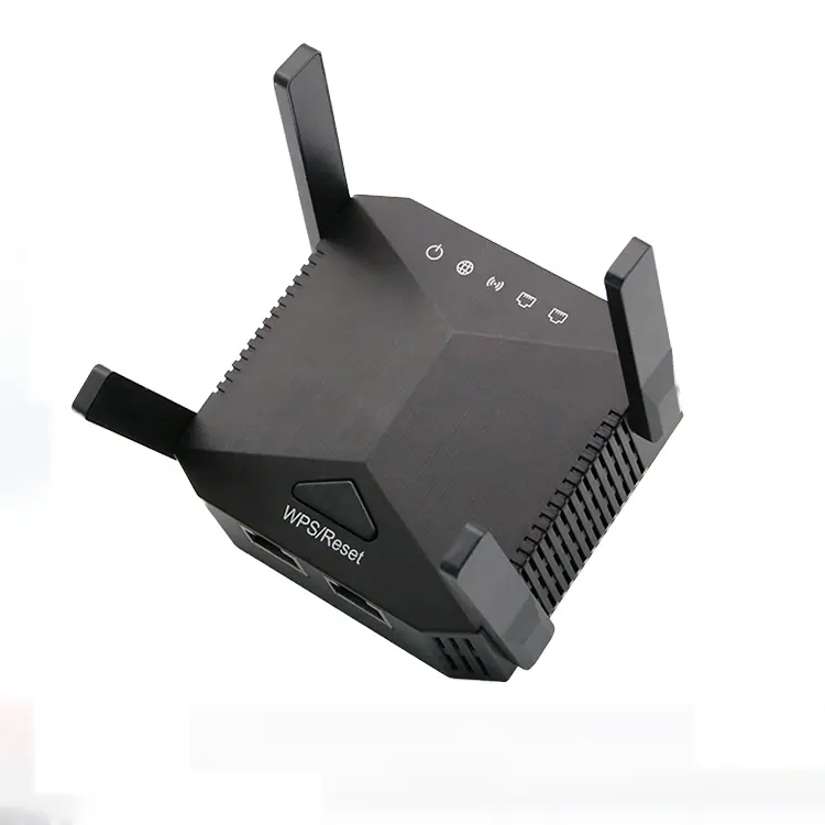 Wireless flarm booster 1200mbps Long Range 1200 5ghz Wi-fi Antenna Network Signal Booster Extender 5g 1200m Wifi Repeater Black