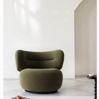 Fauteuil individuel en tissu Berry tendance, pivotant à 360 degrés, canapé lounge moderne pour petits appartements et salons
