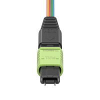 24core 24c 24 serat Data Center OM5 Multi Mode Harness Fan-out kabel MTP konektor MPO Male ke LC Fiber Optic Patch Cord