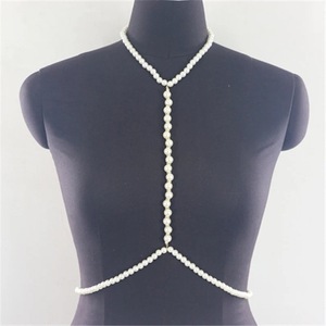 Nouveau luxe <span class=keywords><strong>perle</strong></span> corps chaîne Bikini collier <span class=keywords><strong>dos</strong></span> chaîne taille chaîne Sexy plage accessoires bijoux - Product Image 2