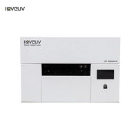 Imprimante UV cylindrique de bureau rotative à 360 degrés pour l'impression de bouteilles, tasses, gobelets, stylos, machine à jet d'encre UV avec encre blanche et vernis