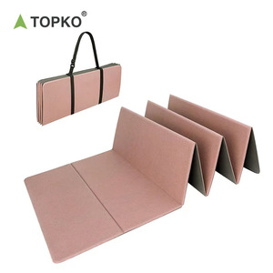 TOPKO Tissu high-tech écologique de qualité supérieure + tapis de yoga POE à 8 plis avec logo personnalisé, tapis de yoga pliant antidérapant et facile à ranger - Product Image 1