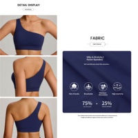 Soutien-gorge de sport asymétrique à une épaule, haute performance, séchage rapide, anti-choc, pour femme, idéal pour la course, la gym et les activités de plein air – Vente en gros