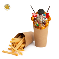 OOLIMAPACK Porte-frites écologique Boîte à frites pour poulet frit Tasse à frites
