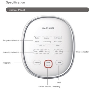 Masajeador de Piernas por Compresión de Aire con Calor para la Circulación de Pies y Pantorrillas, Control Manual, 3 Intensidades, 2 Modos, 2 Temperaturas, 35-50Kpa - Product Image 3
