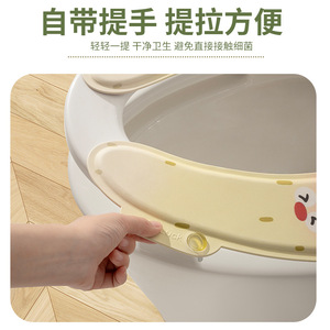 Eva Waterproof Toilet Seat Cover With Handle For Home Use Strong Waterproof Four Seasons - Product Image 5