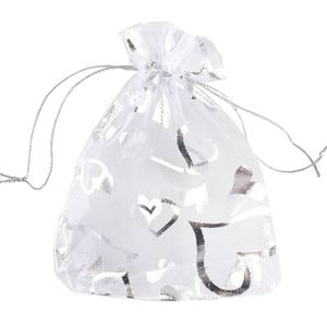 Pochette Cadeau en Organza Cœur Multicolore avec Cordon de Serrage pour Bijoux, Sacs à Bonbons de Mariage - Product Image 2