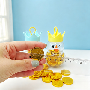 Chocolat Bonbons Bonhomme de Neige en Pot avec Pièce <span class=keywords><strong>d</strong></span>'Or, Bouteille à Bouchon Couronne, Cadeau de Chocolat pour Enfants - Product Image 5