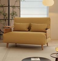 Canapé-lit moderne pour une personne Fauteuil paresseux Design Forme carrée Pliable pour le salon Villa Tissu pour l'appartement