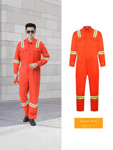 Overoles de Trabajo Mecánicos Transpirables de Poliéster de Color Sólido Personalizados con Bolsillos Resistentes al Desgaste para Marineros de Astilleros - Product Image 4