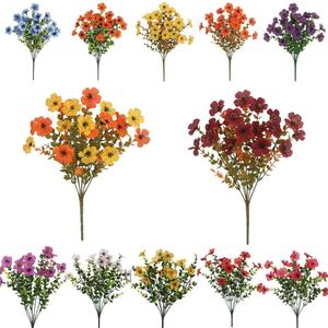 7 Ramas de Eucalipto Artificial con Flores Violetas, Decoración para el Hogar, Adorno para Patio, Suministros al por Mayor - Product Image 3