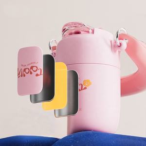 كوب قهوة مخصص قابل لإعادة الاستخدام من الفولاذ المقاوم للصدأ سعة 12 أونصة مع قشة ومقبض، مثالي لمشروبات السفر - Product Image 6