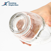 Logo personnalisé 250ml 500ml fantaisie vide verre clair eau minérale liqueur jus sirop bouteille avec bouchon à vis