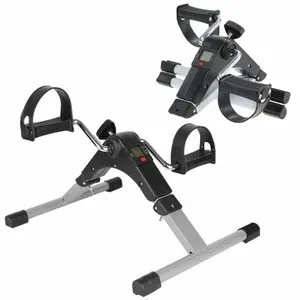 迷你自行车训练器，用于腿部、手臂、小运动周期，可调节阻力家庭办公室坐式踏板自行车