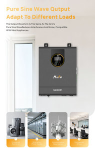 ผู้ผลิตเครื่องแปลงไฟพลังงานแสงอาทิตย์แบบไฮบริด 5200W ระบบออฟกริด คลื่นไซน์บริสุทธิ์ - Product Image 6