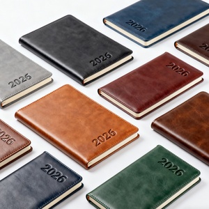 Brown Leather Notebook A5 Genuine Leather Journal With Printing Logo Embossed Pages Pen Loop Travel Office Notebook - Product Image 1