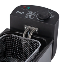 Friteuse électrique de haute qualité 3L en acier inoxydable avec panier pour frites et poulet, pour la maison, R.5299, contrôle de la chaleur par sections