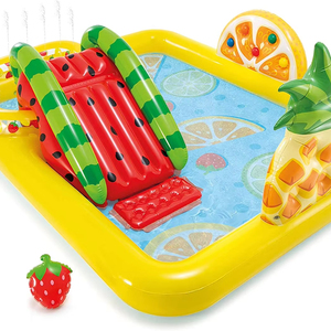Centre de natation d'arrière-cour pour enfants tout-petits Kiddie <span class=keywords><strong>piscine</strong></span> gonflable <span class=keywords><strong>toboggan</strong></span> fruit pastèque parc aquatique - Product Image 1