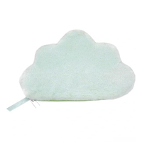 Pochette de maquillage en forme de nuage sac cosmétique moelleux doux avec fermeture éclair pour voyage ou usage quotidien maquillage de sac de nuage