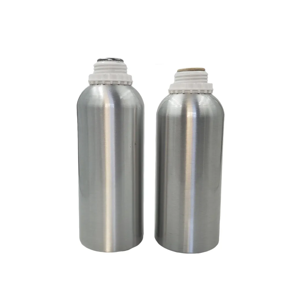 cosmetic aluminum bottle 100m 200ml 250ml 500ml 1000ml empty aluminum bottle container essential oil bottle