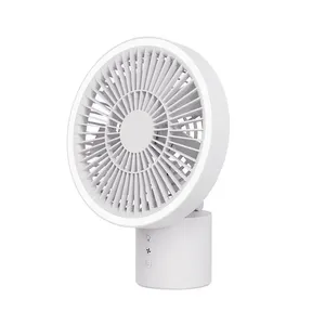 Ventilateur de camping de bureau d'extérieur Ventilateur de trépied portable Support rechargeable Ventilateur rotatif à lumière LED suspendu avec télécommande