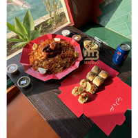 Aliments halal jetables boîte de riz arabe à emporter boîte à lunch mandi de poulet à tartiner pliable personnalisée boîte à repas halal d'emballage kabsa arabe