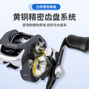 Carrete de Pesca Guangwei de Aleación de Aluminio con Relación de Engranajes 6.1:1 para Pesca con Señuelos Negros - Product Image 4