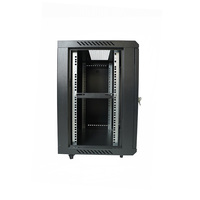 Armoire de serveur réseau murale 12U 19 pouces, porte en verre trempé noir, profondeur 450 mm