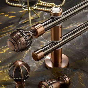 Phụ kiện Rèm nối dài kim loại rèm sắt đôi Rèm ống cực Ống que