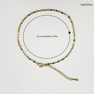 <b>Gold</b> Stainless Steel <b>Anklet</b> Minimalist Geometric Design For Women Daily Wear Foot Ornament - Product Image 4