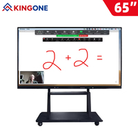 Tableau interactif intelligent 4K de 65 pouces avec Android 14, écran tactile 40 points, partage d'écran sans fil pour l'enseignement en classe intelligente