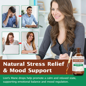 Organic Lion's Mane Mushroom <strong>Extract</strong> Drops Herbal Plant Supplement for Brain Energy Memory Improvement Rich Vitamin Active - Product Image 3