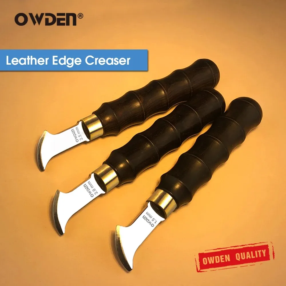 OWDEN 1.5-2.0-2.5mm Professional Leather Tool Leather Edge Creaser Used For Leather Edge Working Lines