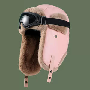 تخفيضات كبيرة على قبعة روسية من القطيفة المقاومة للماء قبعة شتوية من الجلد Lei Feng قبعة طيار طيار للرجال والنساء فرو جلد صناعي - Product Image 6