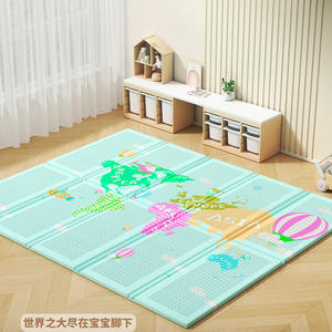 Alfombra de gateo para bebés Xpe 150x180 cm, alfombra de juego suave plegable de doble cara para bebés y niños pequeños, alfombra de piso gruesa e inodora - Product Image 2