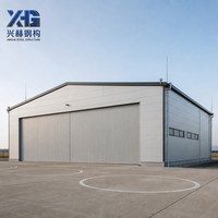 Hangar préfabriqué en structure métallique, bâtiment métallique compact à portée libre pour plateforme de lancement