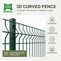 Panneaux de clôture 3D en PVC galvanisé, courbés/pliés, en maille soudée pour la protection extérieure du jardin, clôtures 3D, treillis, portails BoShuai