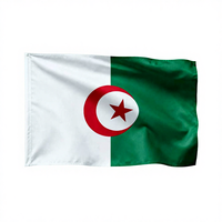 Bannière en polyester imperméable double face pour l'équipe de football d'Algérie, 3x5 pieds, impression de drapeau personnalisée pour les promotions des fans