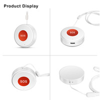 Bouton d'Urgence Personnel SOS Intelligent Wi-Fi Mini, Système de Sécurité Domestique Sans Fil, Appel d'Urgence, Alarme Personnelle Type C
