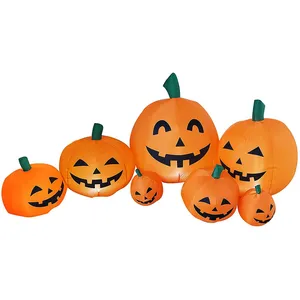 Halloween Pumpkin Decorations Shopping Window Decoration Outdoor Scene Luminous Big Inflatable Pumpkin Ready To Ship