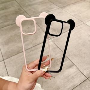 <span class=keywords><strong>Coque</strong></span> de téléphone antichoc élégante KKCASES INS <span class=keywords><strong>Mickey</strong></span> Ear pour 11-16 Pro Max & 12/<span class=keywords><strong>13</strong></span>/14/15 Plus, décoration en silicone imitation moule - Product Image 2