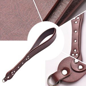 Fouet d'entraînement équestre en cuir PU noir couleur café pour l'équitation et les fournitures d'entraînement des animaux de compagnie - Product Image 2
