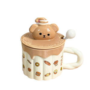 Tasse en céramique Dragon Nest 301-400ml avec couvercle, cadeau créatif pour les cadeaux d'anniversaire, réutilisable - Product Image 2