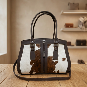 Pochette personnalisée en cuir véritable avec fermeture éclair, sacs à main légers grande capacité, imperméables, écologiques, style vintage à rayures pour femmes - Product Image 1